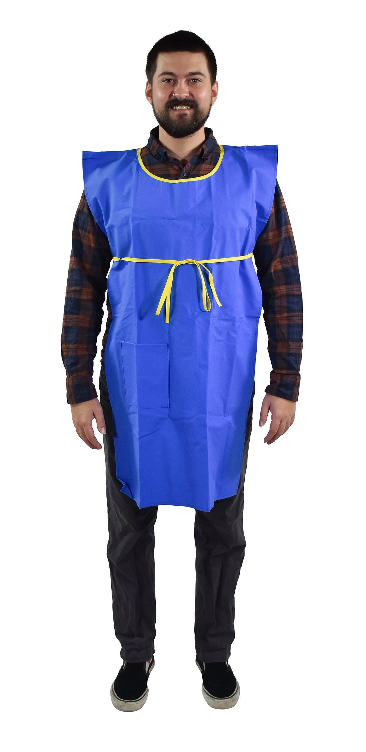 School Smart Vinyl Apron with Pocket, Waterproof, 33 x 21 Inches 084982